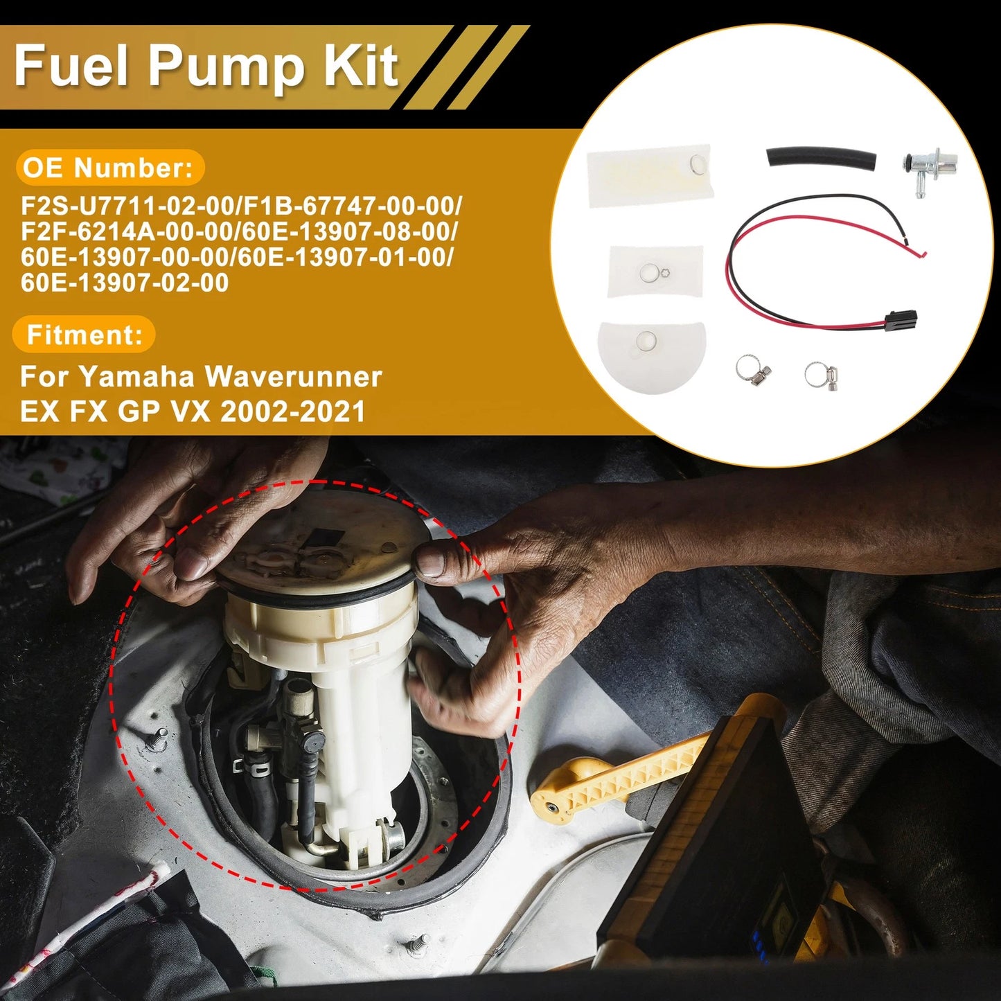 Fuel Pump for Yamaha Waverunner EX FX GP VX (2002–2021)