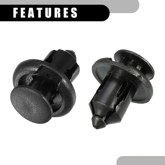 100 Pcs Push Type Retainer Clips for Honda Accord (1997-2011) Black