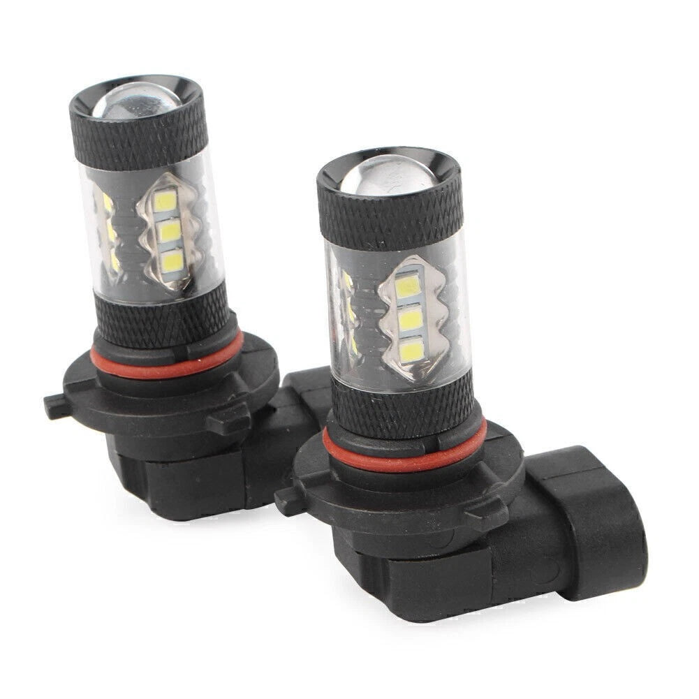 2 x White H10 9140 9145 High Power 80W LED Fog Light Bulbs for Car (2010-2023)