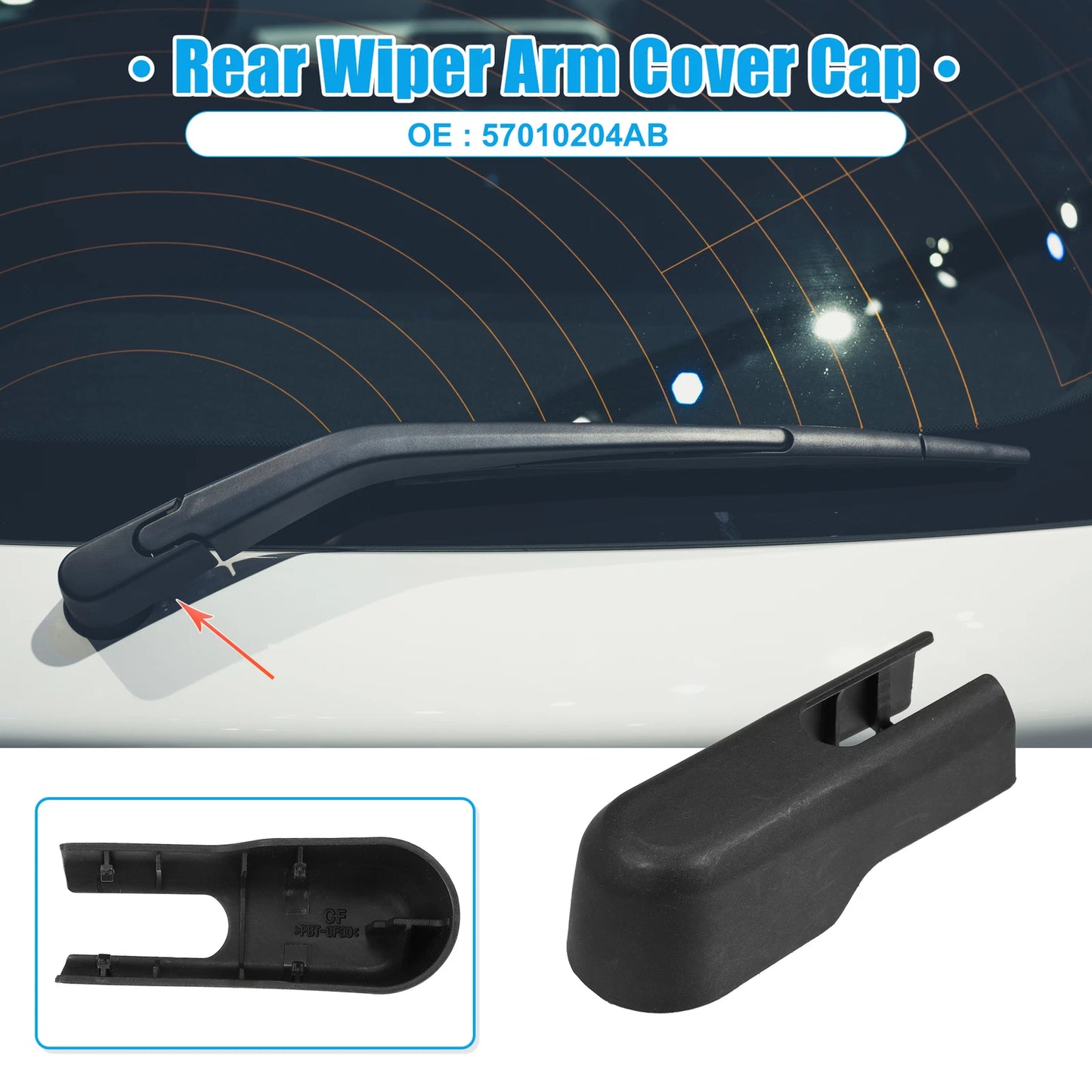 Rear Windshield Wiper Arm Nut Cover for Jeep Liberty (2002-2007)