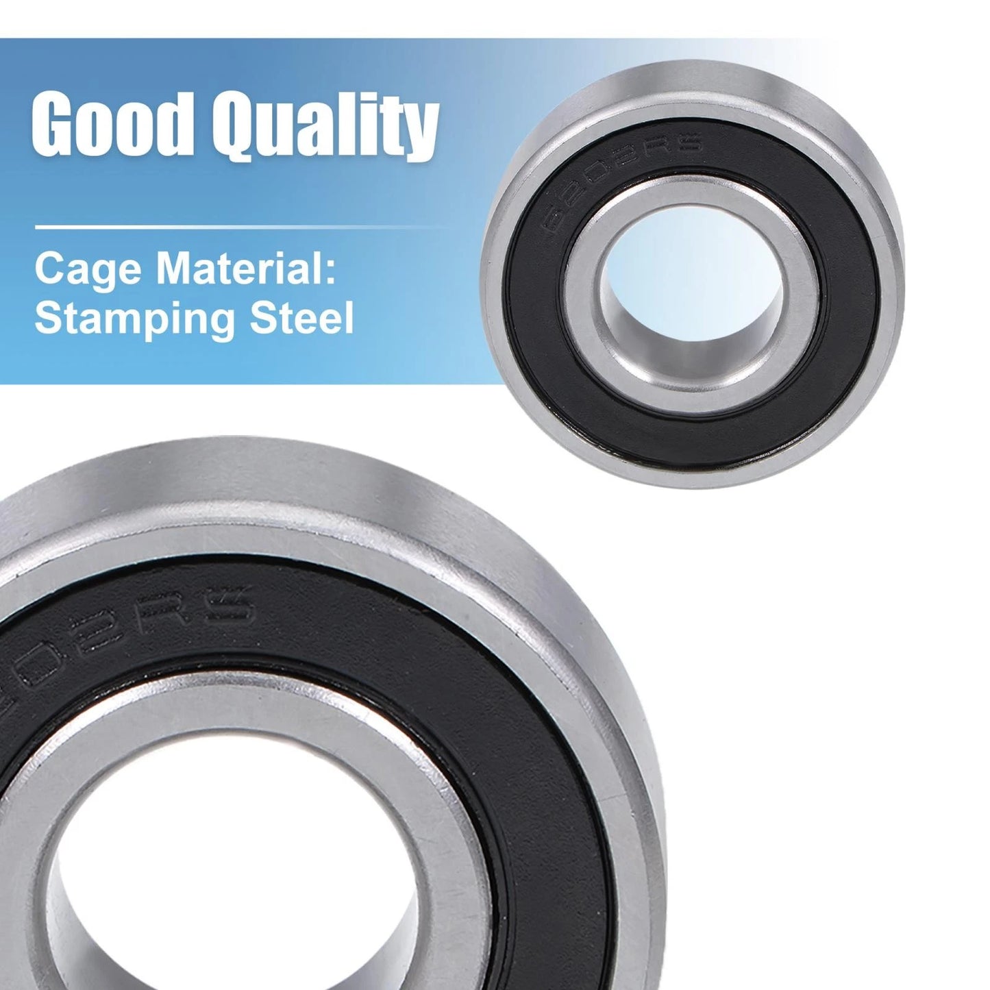 2 x Deep Groove Ball Bearing 15x35x11mm Sealed Chrome Z4 for Metal