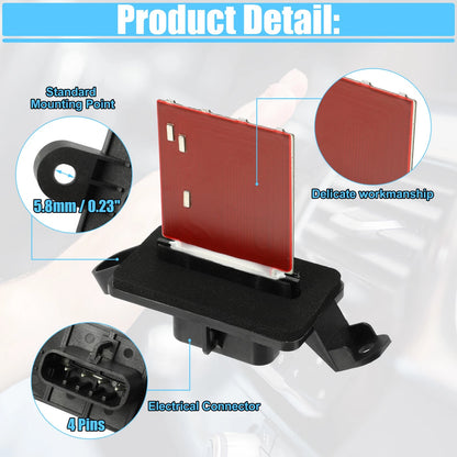 HVAC Blower Motor Resistor Heater for Chevrolet Malibu Black Red