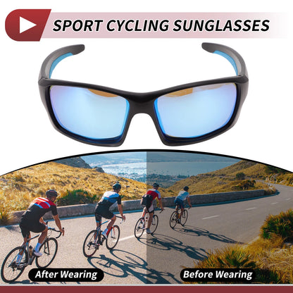 Motorcycle Goggles Blue Lens Black Frame Tri-acetel Cellulose for Motorcycle