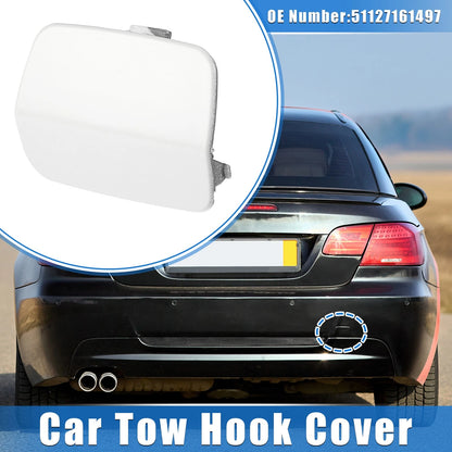 Tow Hook Eye Hole Cover for BMW 3-Series 2007-2010 White Rear Right