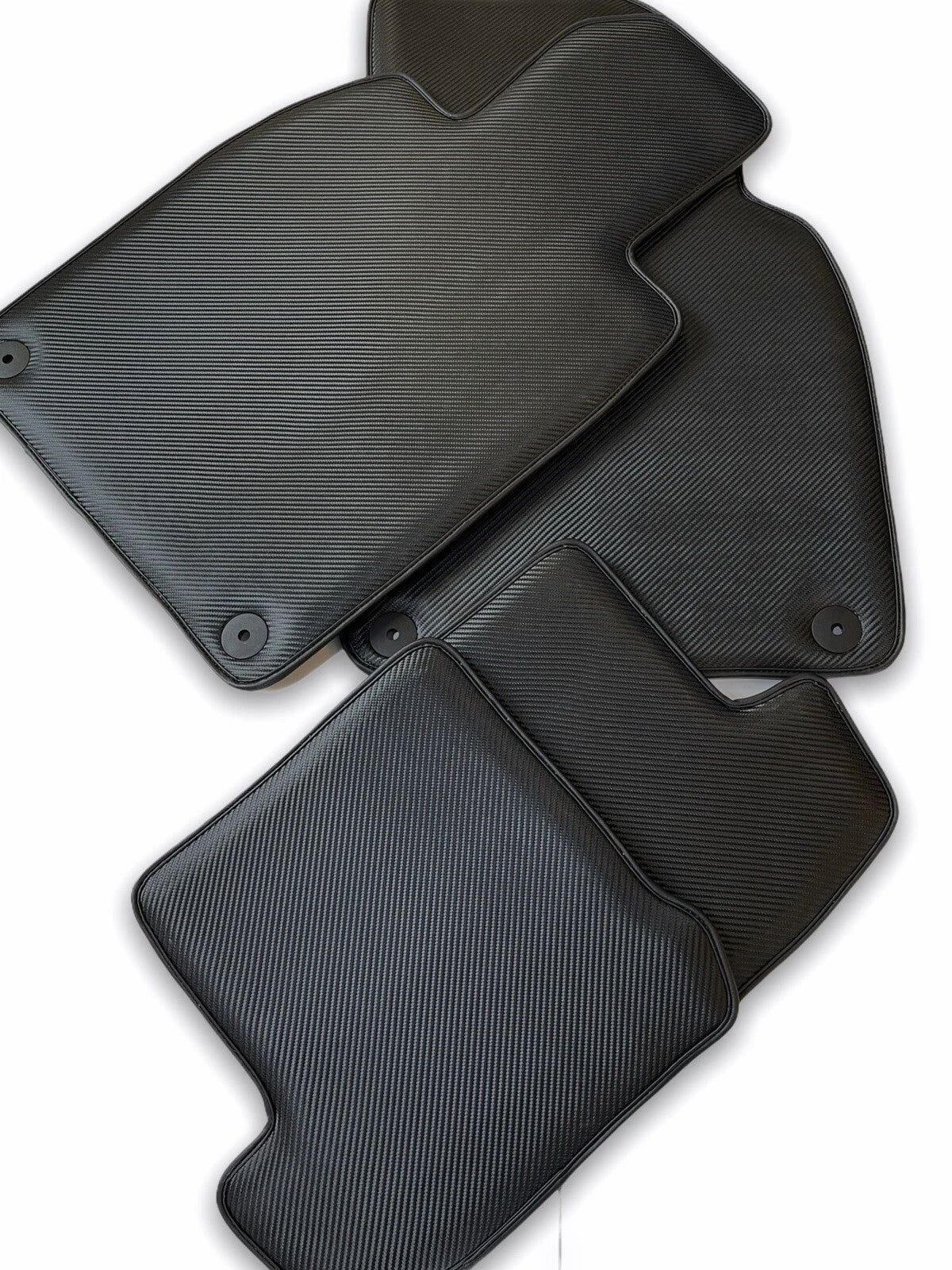 Floor Mats for Porsche Macan 2014-2021 - 2 x Carbon Fiber Auto Carpets