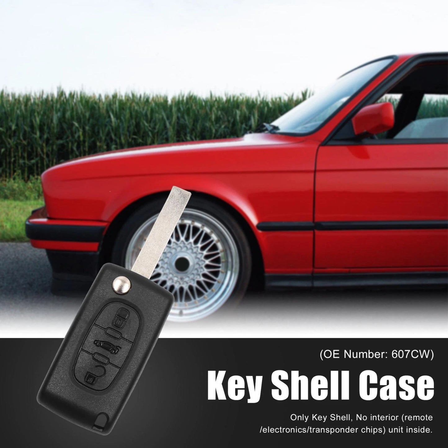 Key Fob Shell Case for Peugeot 207 307cc 308 (2006-2014)
