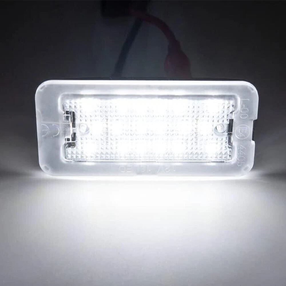 White LED License Plate Lights for Fiat Abarth 500 500C (2008-2023)