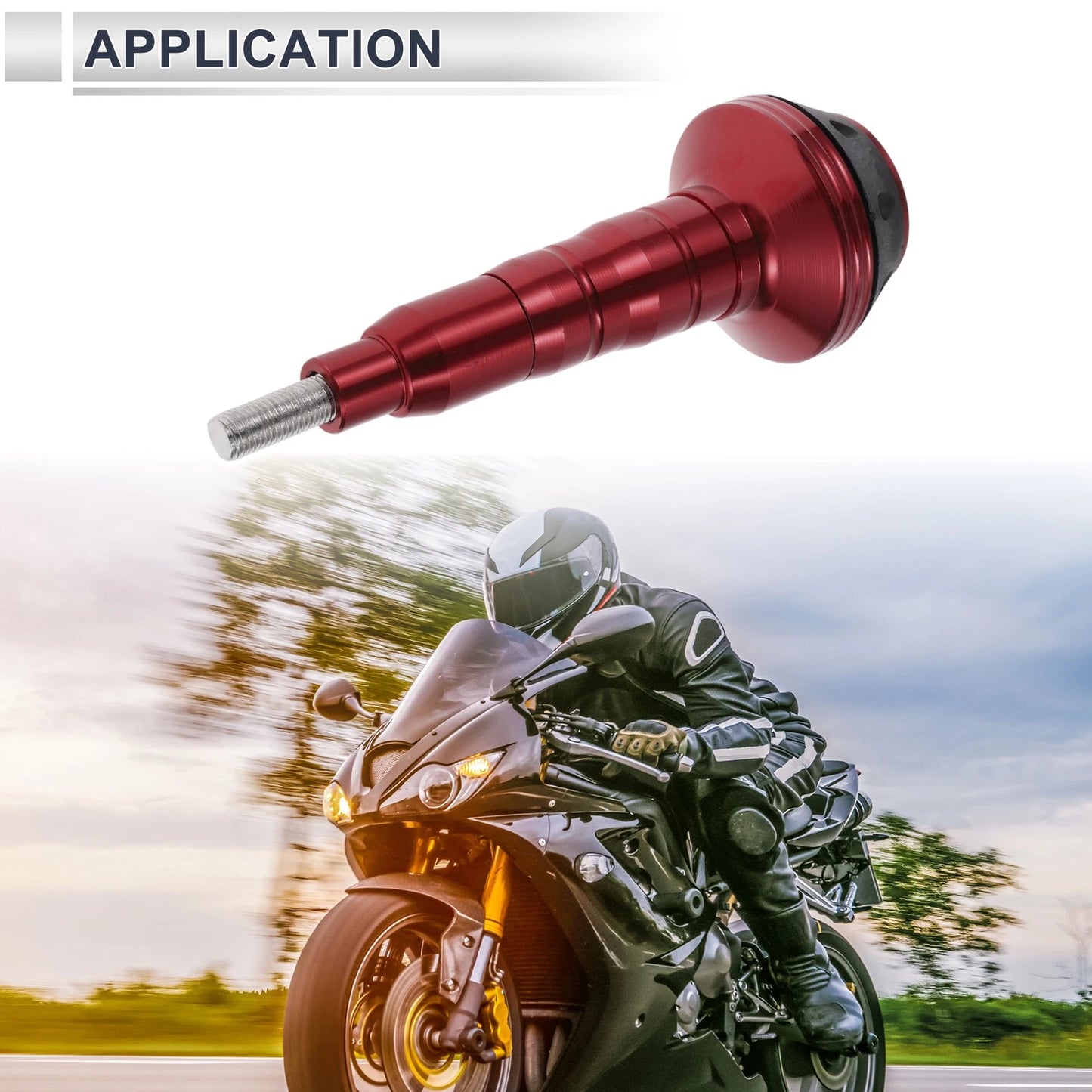 0.63" Aluminum Alloy Plastic Motorcycle Slider Frame 1 Pcs Red for Motorcycle