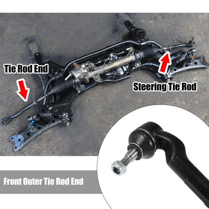 2 x Car Front Outer Tie Rods for Ford Focus, Lincoln MKC (2012-2017, 2015-2016)