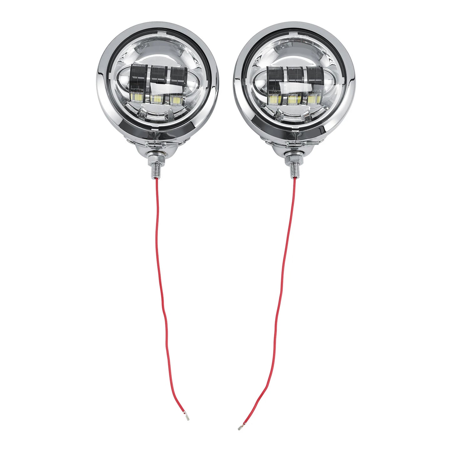4-1/2" Chrome Auxiliary Fog Lights & Housing for Harley Davidson