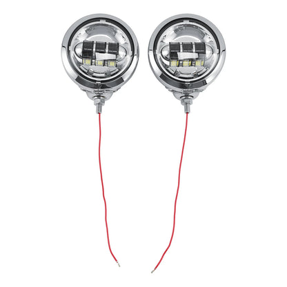 4-1/2" Chrome Auxiliary Fog Lights & Housing for Harley Davidson
