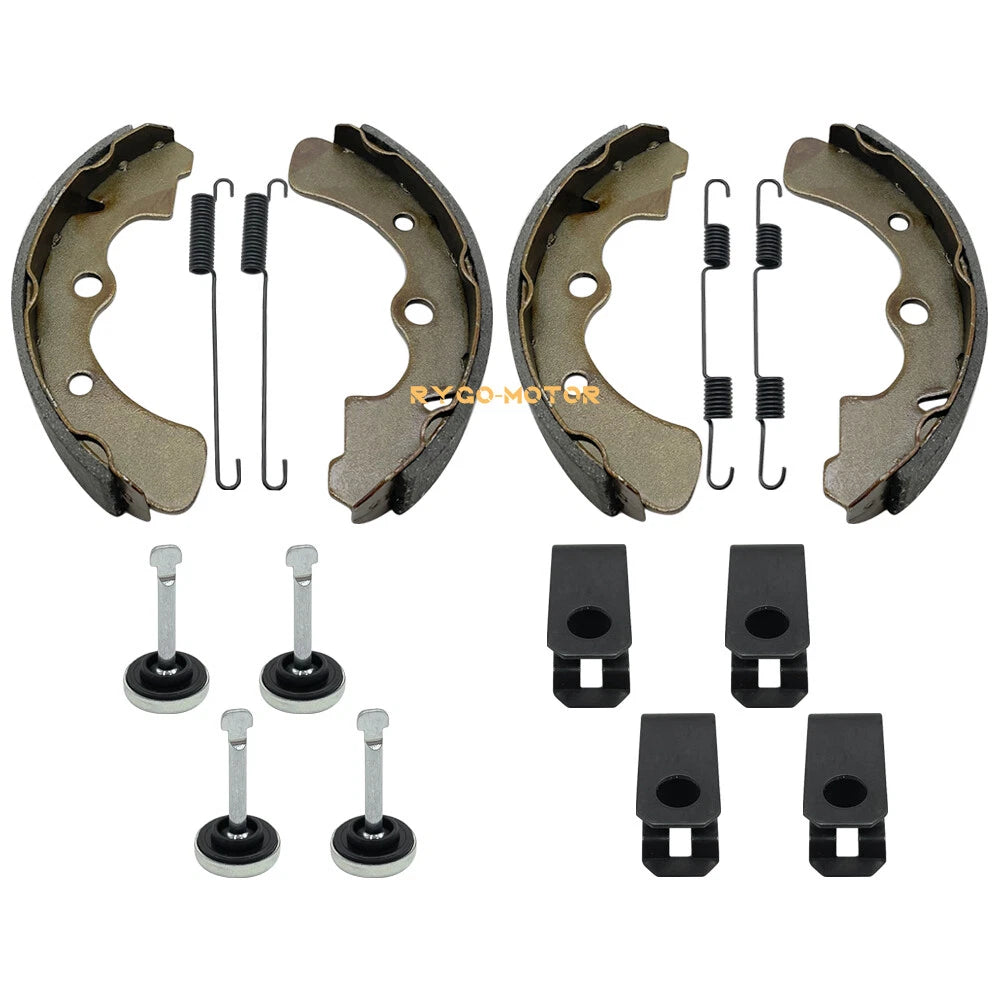 Front Brake Shoes w/Springs & Pins for Kawasaki Mule 3000–4010