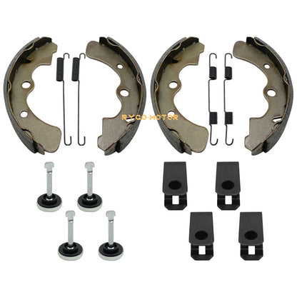 Front Brake Shoes w/Springs & Pins for Kawasaki Mule 3000–4010