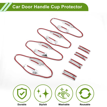 8 x Chrome Door Handle Cup Protectors for Toyota RAV4 (2013-2018)