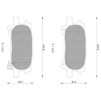 Bremtec Rear Disc Brake Pads Set for Toyota Kluger MCU28R (2004–2007)