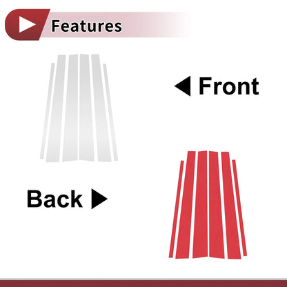Door Pillar Window Trim 6 x for Toyota 4Runner (1996–2002)