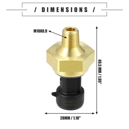 Engine Oil Pressure Sensor for Ford F-250 (1992-1996) Black Brass Tone