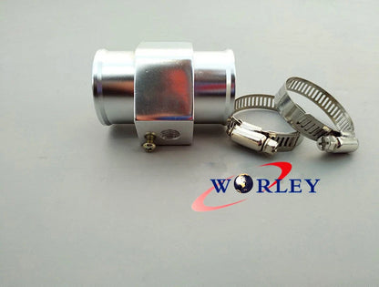 30MM Water Temp Sensor Alloy Adaptor for Radiator Hose Connector + Clamps