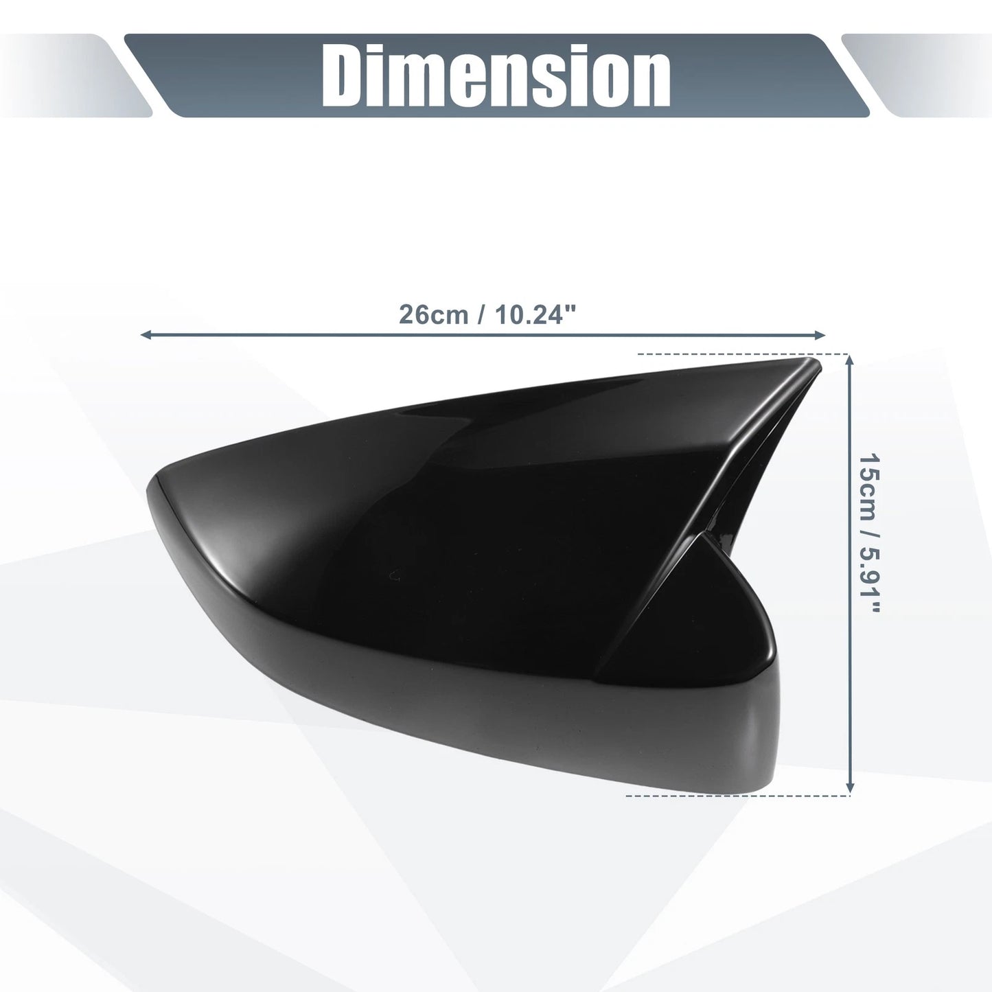 Rearview Mirror Cover Overlay Gloss Black for Subaru BRZ (2012-2020)