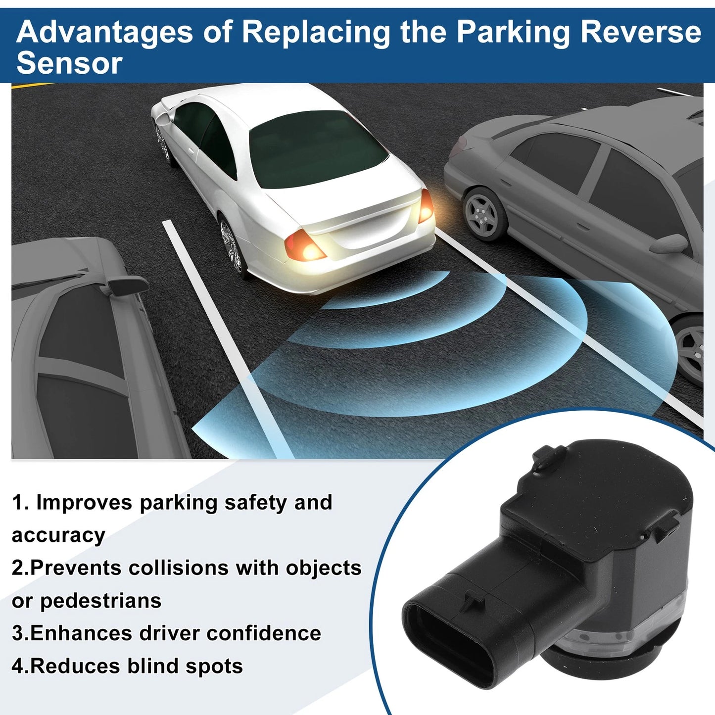 Reverse Backup Parking Sensor for Ford Explorer (2020-2021) Black