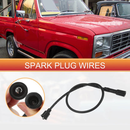 7 x Spark Plug Wire Ignition Coil Cables for Ford E-350 Econoline (1975-1976)