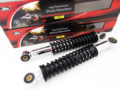 270mm Rear Shock Absorbers  JBS Black/Chrome for Honda MR50 Elsinore (74-75)