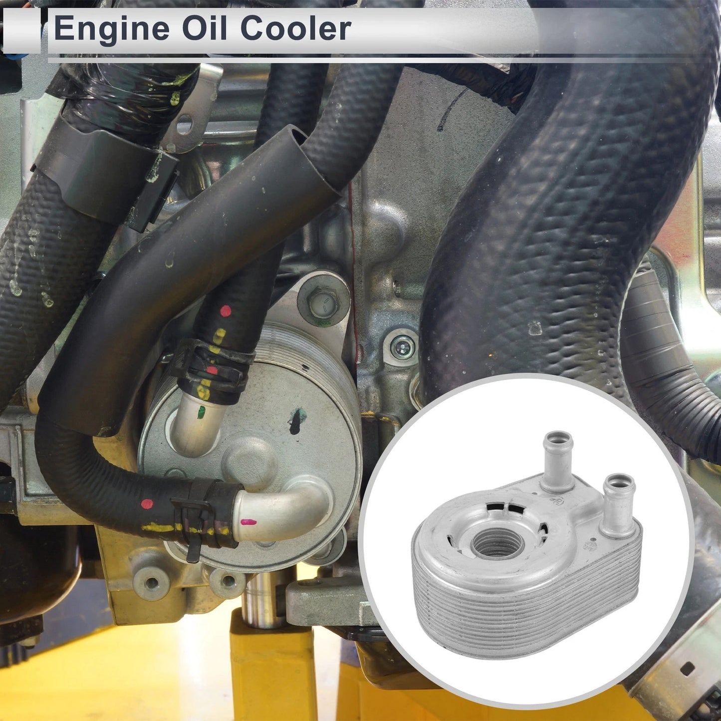 Engine Oil Cooler for Jeep (2011-2018) - 1 Set with O-ring Seals
