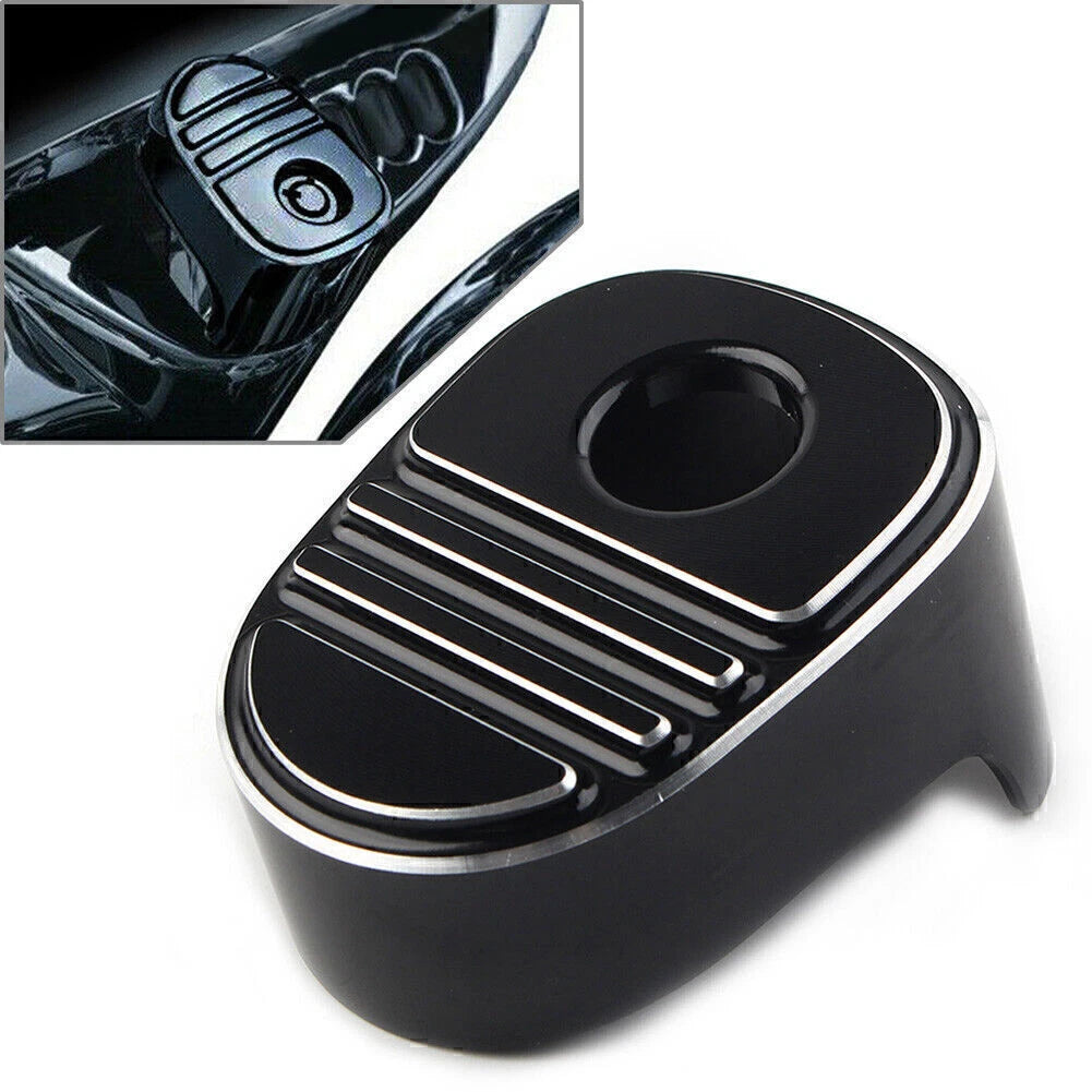 Tri-Line Ignition Switch Cover Black for Harley Touring Bagger FLH (2014-2022)