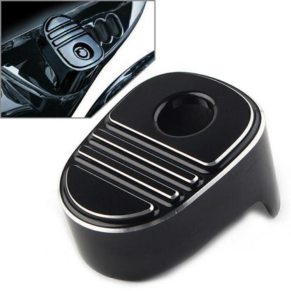 Tri-Line Ignition Switch Cover Black for Harley Touring Bagger FLH (2014-2022)