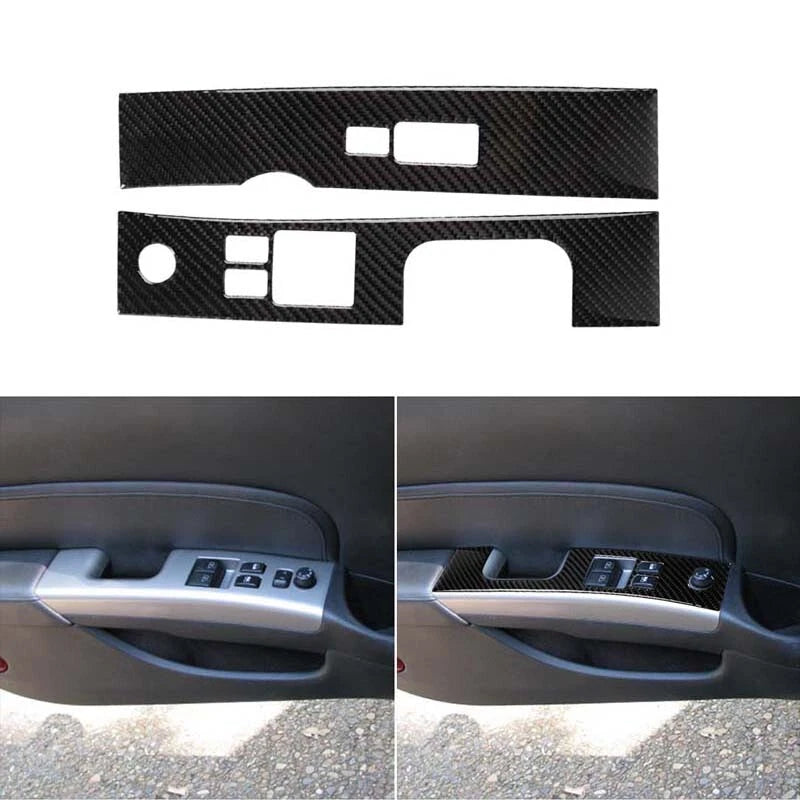 Carbon Fiber Door Window Switch Cover Trim fit for 03-08 Nissan 350Z