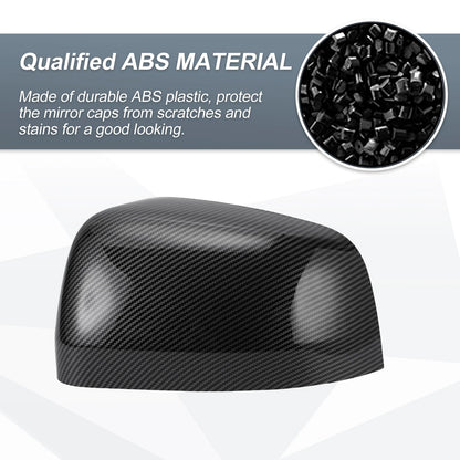 Rearview Mirror Cover Cap Black Carbon Fiber for Jeep Grand Cherokee (2011-2020)