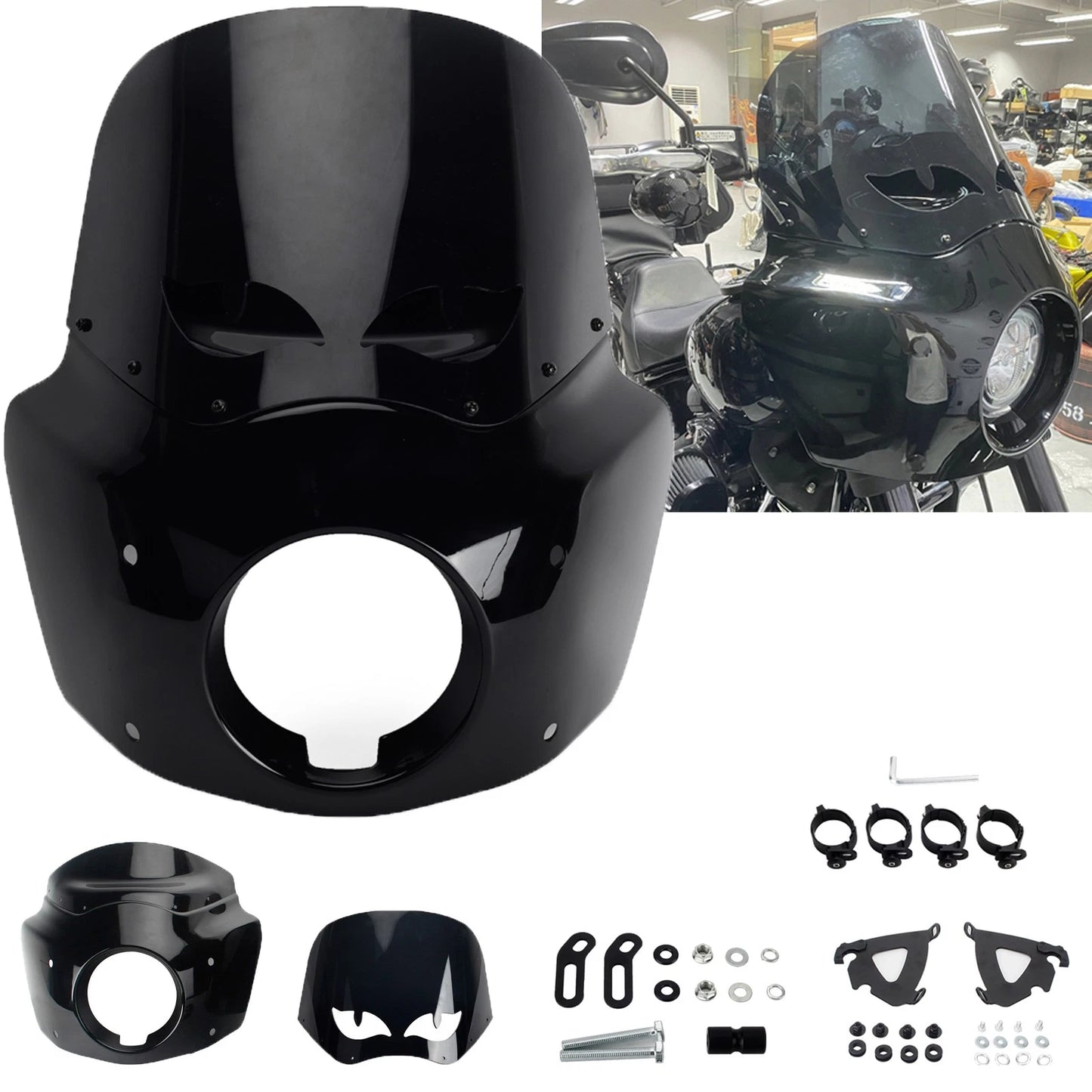 Front Fairing Windshield with Hardware for Harley Low Rider S (2021-2023)
