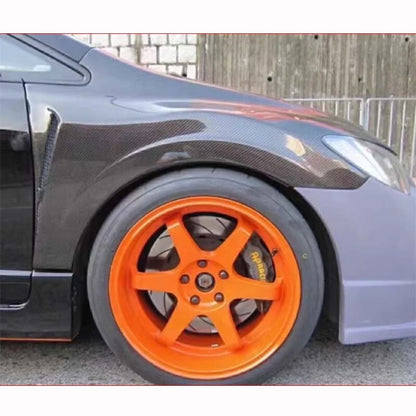 REAL Carbon Fiber Front Side Vent Fender Panel Cover for Honda Civic FD2 2006-11