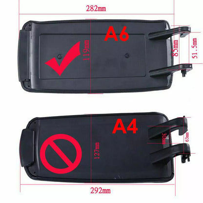 Leather Center Console Armrest Cover for 2000-2007 Audi A4 A6 S4 Black