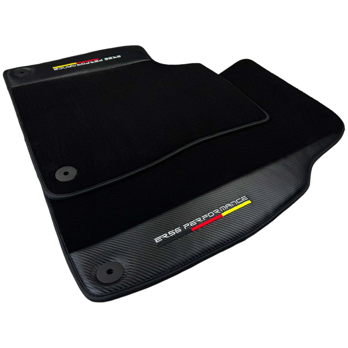 Black Floor Mats for Audi A6 C8 Sedan (2018-2023) with Carbon | ER56