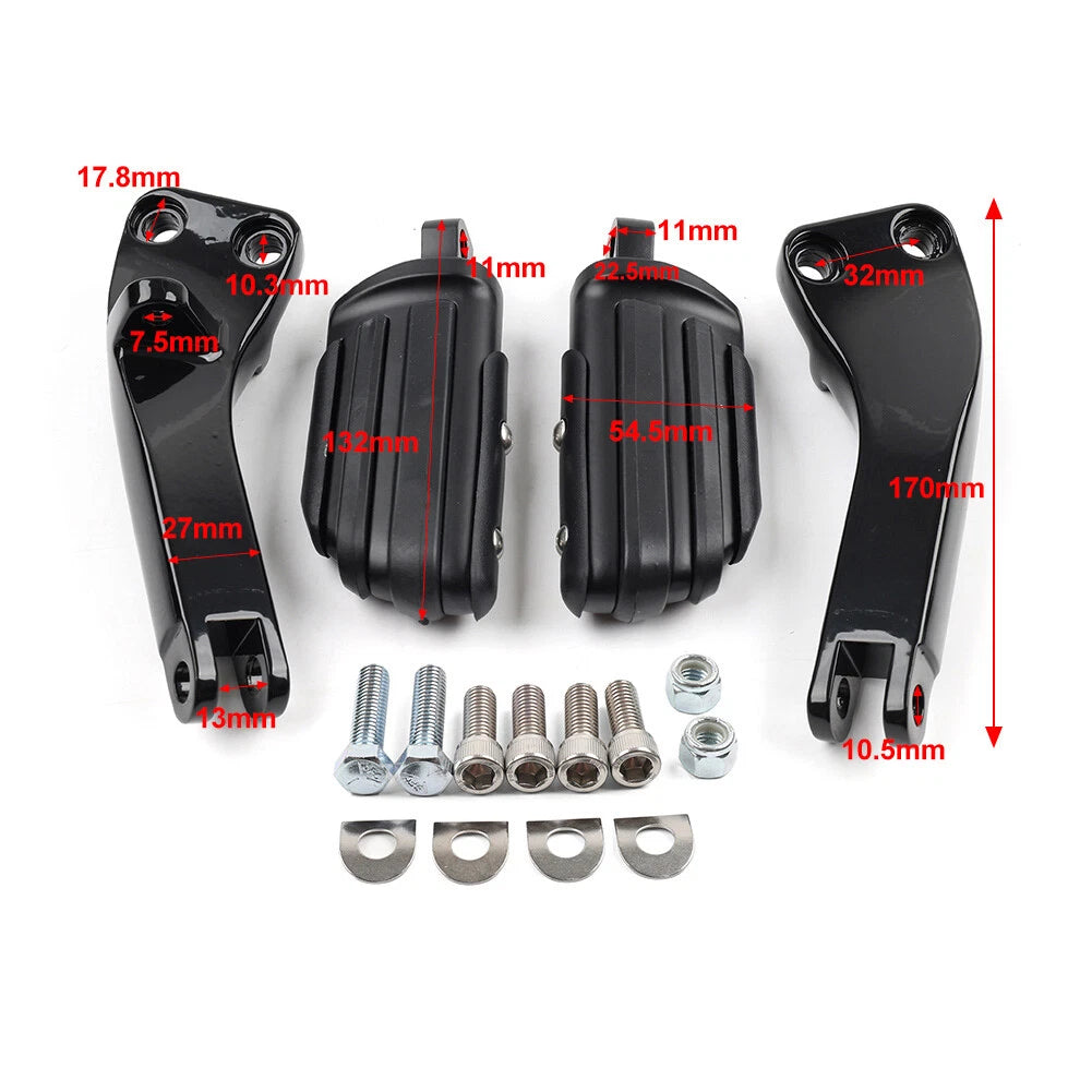 Rear Footpeg Mount Bracket for Harley Dyna Fat Bob FXDF & Low Rider (2008-2017)