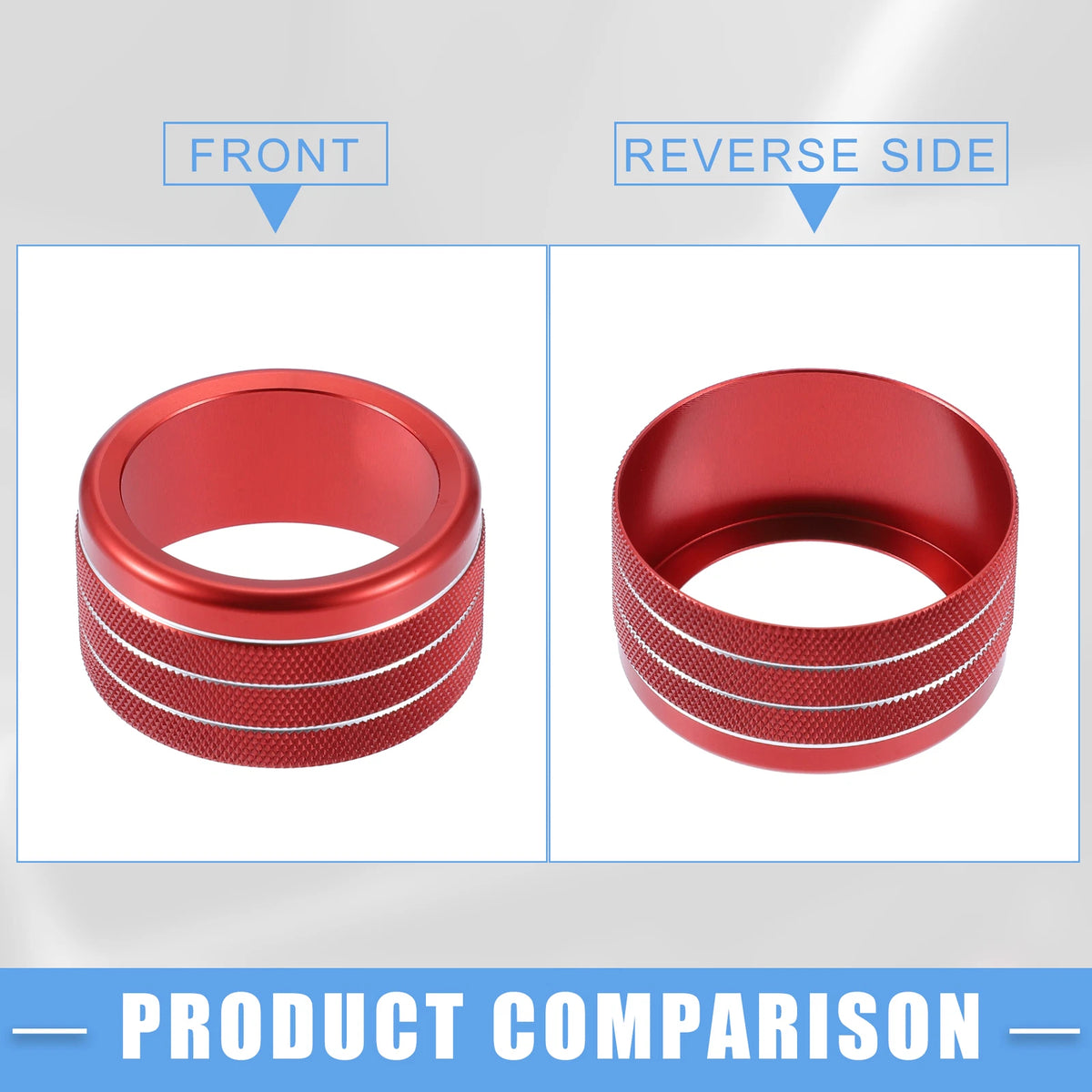 Air Conditioning Control Switch Knob Covers for Toyota Tundra (2014-2021) 2 x Red