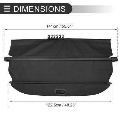 Retractable Cargo Cover for Ford Edge (2015-2022) Black