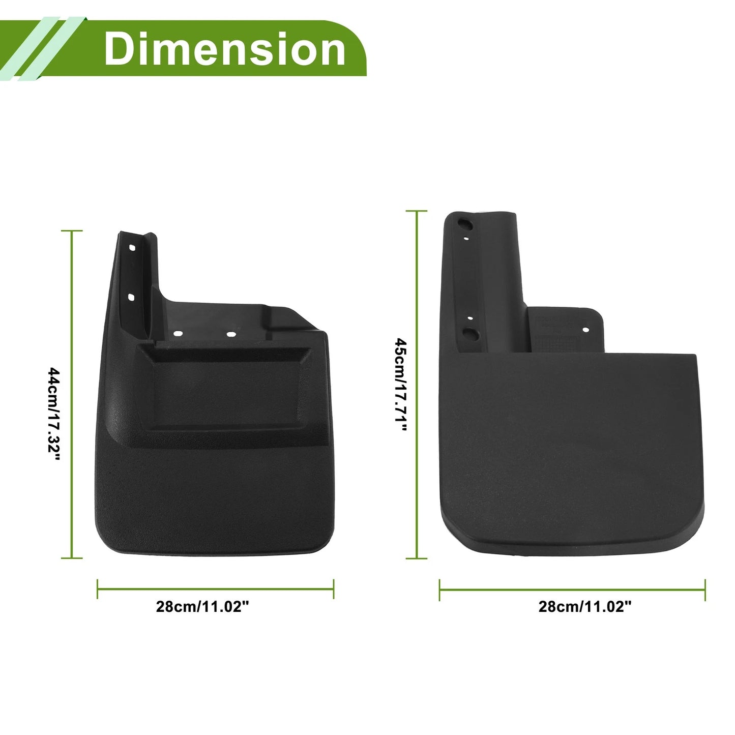 Mud Flaps Splash Guards 1 Set for Jeep Gladiator (Rubicon) (2022-2024)