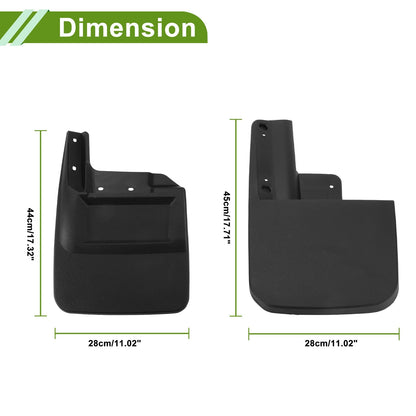 Mud Flaps Splash Guards 1 Set for Jeep Gladiator (Rubicon) (2022-2024)