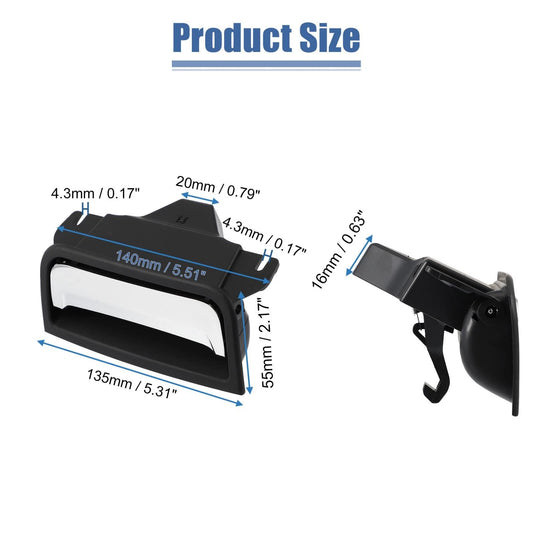 1 Set Center Console Cover Lock Armrest Lid Catch Plastic for GMC Silver Tone