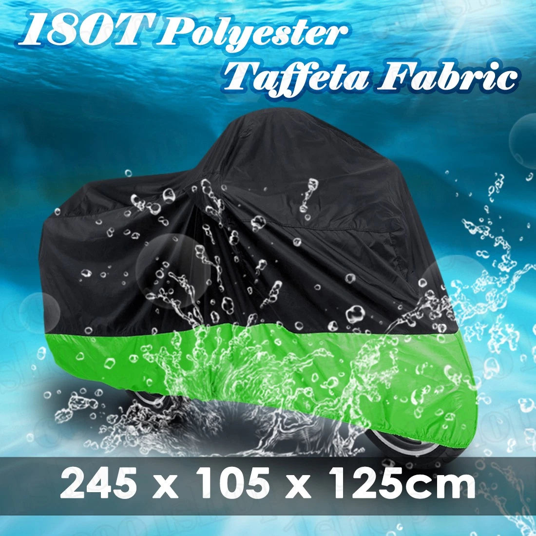 XL 180T / Black+Green Cover for Ducati Monster 620/696/796/900/1000 S2R