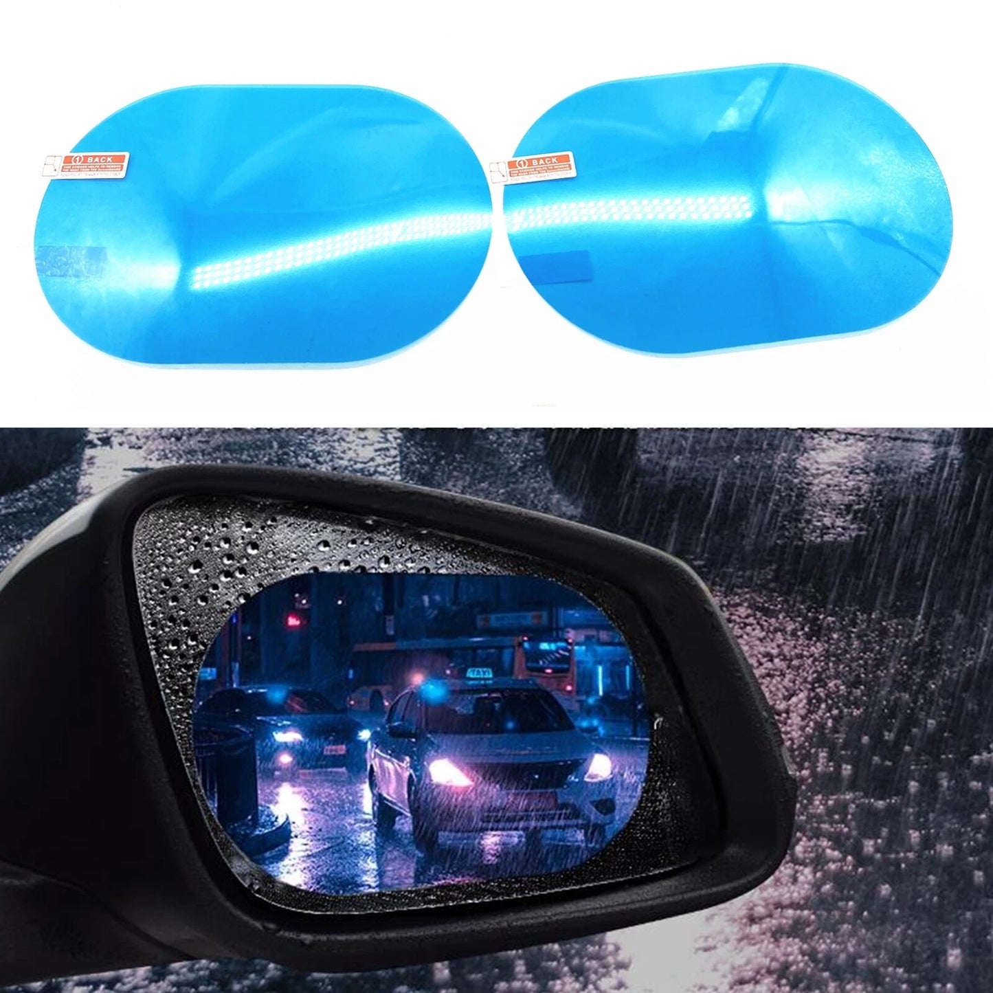 2 x Car Rear View Side Mirror Anti-Fog Film for Universal