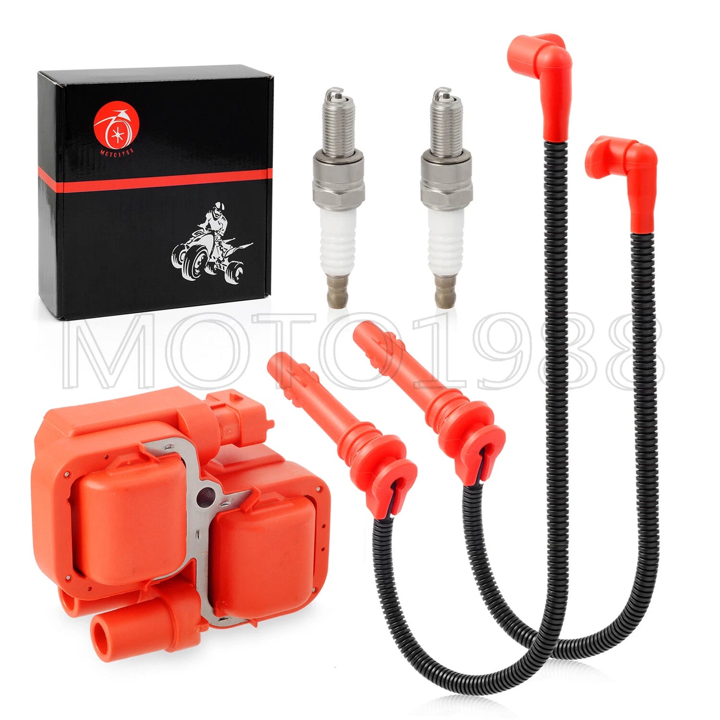 2 x Ignition Coil & Spark Plug Wire Cap for Polaris General 1000 (2016–2023)