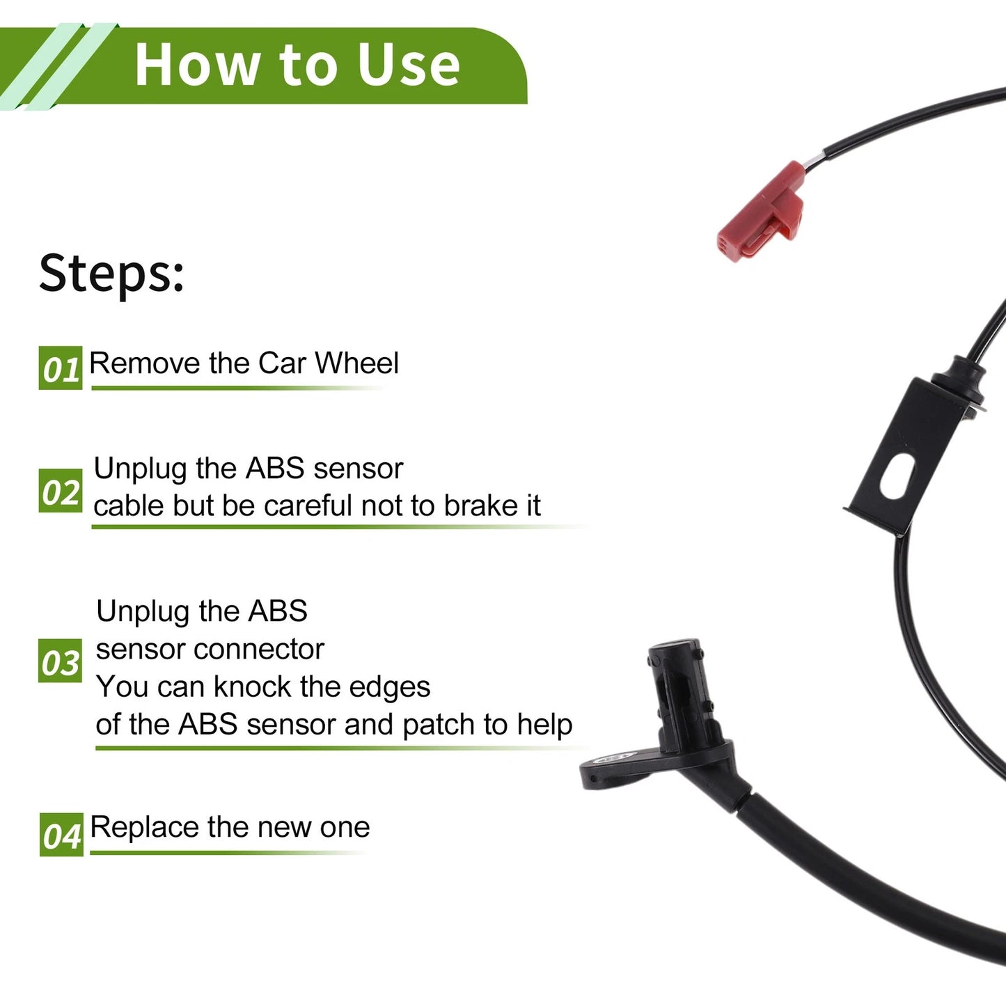 ABS Wheel Speed Sensor for Ford Fusion AWD Rear Right (2013-2020)