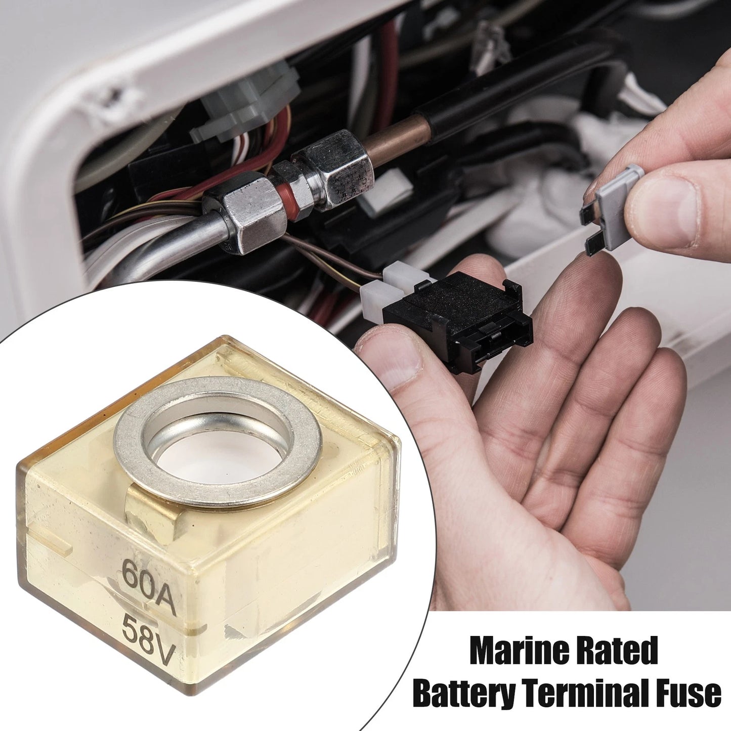 Fuse Terminal / 60A / Waterproof Marine Battery for Make Model
