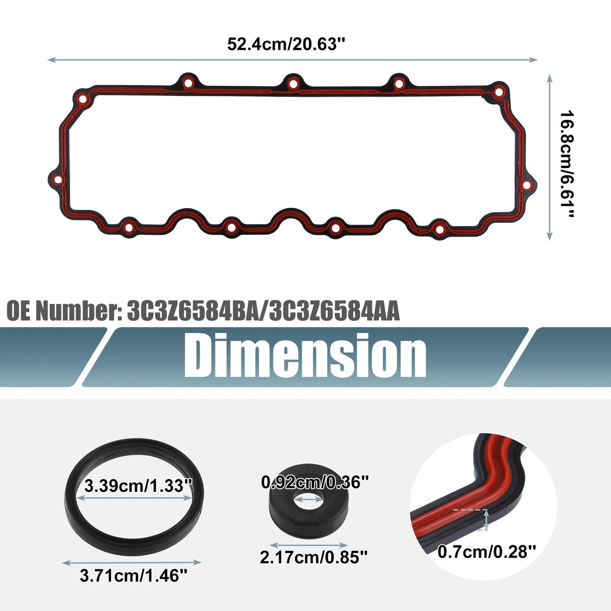 Engine Valve Cover Gaskets Seals for Ford F-250 Super (2003-2007)
