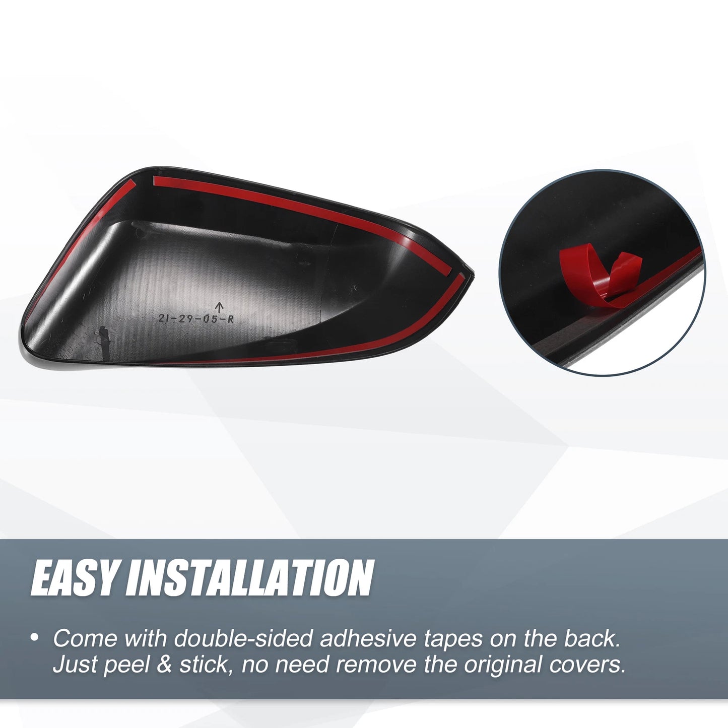 Gloss Black Rearview Mirror Cover Caps for Lexus RX (2023)
