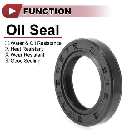 Rotary Shaft Seal Nitrile 70 Durometer Rubber 25x40x7mm Black 5pcs for MM