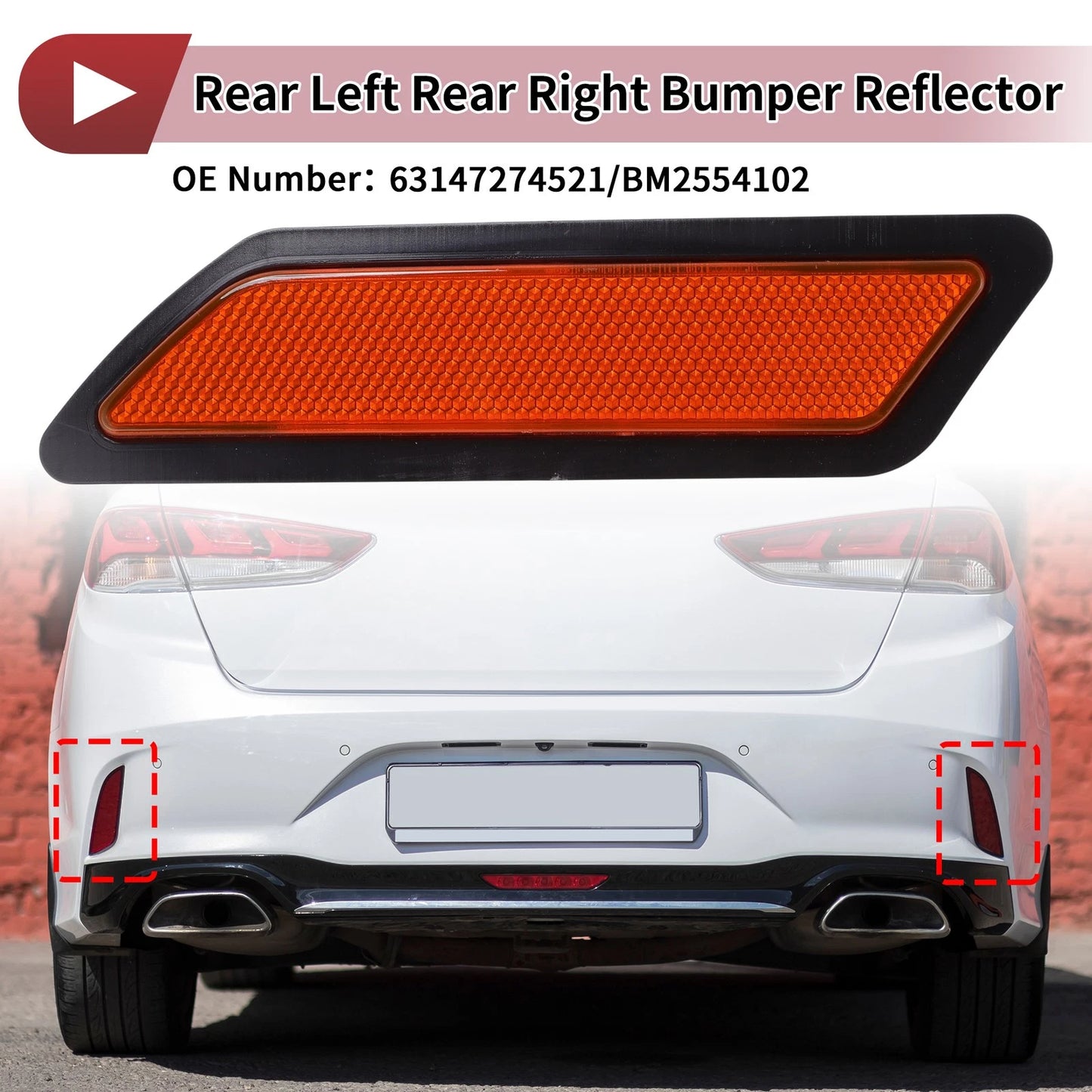 Driver Side Bumper Reflector for BMW 320i (2013-2015)